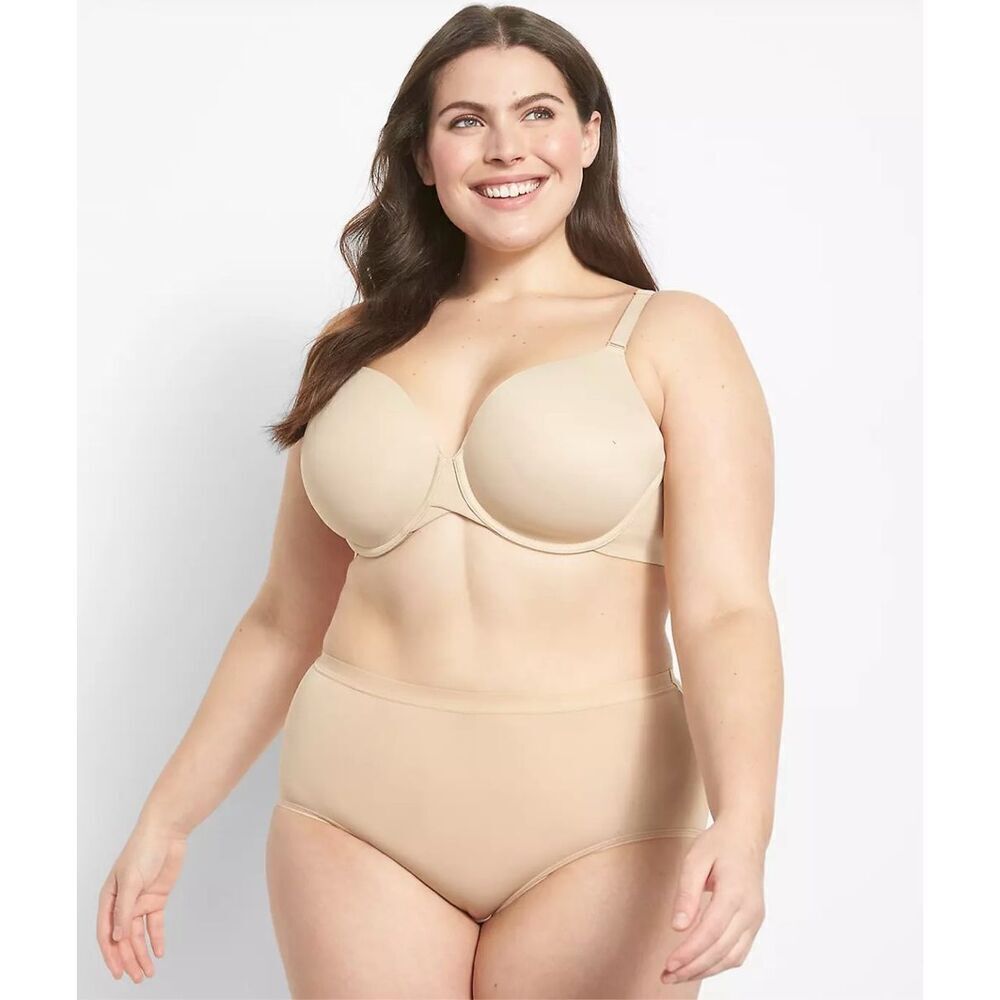Cacique Lightly Lined Full Coverage Bra Nude Sz 40G EUC